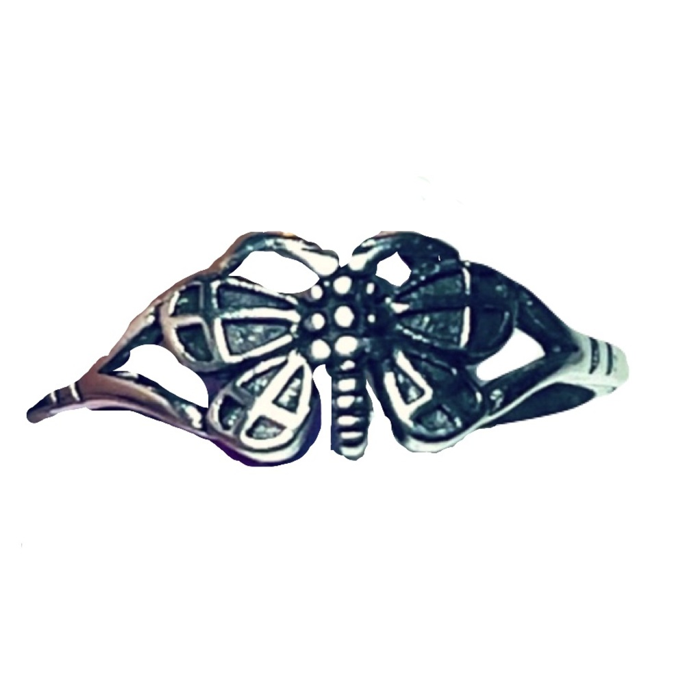 New Sterling Silver Handmade Moth Minimalist Bohemian Vibes Gothic Ring 6 - Picture 2 of 10